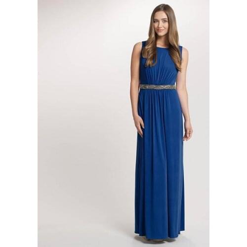 Summer Women Dresses Elegant Party Evening Sexy Vestidos Blue Slim Cotton Maxi Dress2021Female Slash Neck Off Shoulder Long Robe