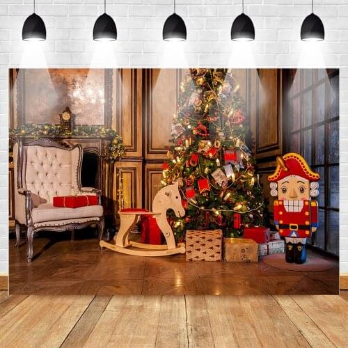 MOCSICK Merry Christmas Photography Background Santa Claus Photo Backdrop Christmas Tree Winter Family Party Supplies Decoration