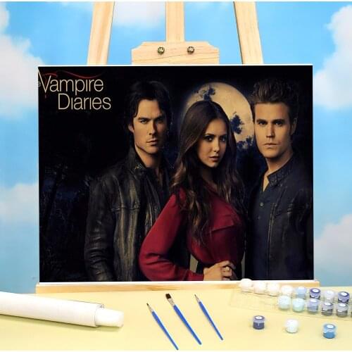 The Vampire Diaries Painting By Numbers Package Acrylic Paints 50*70 Paiting By Numbers Paintings For Kids Handiwork