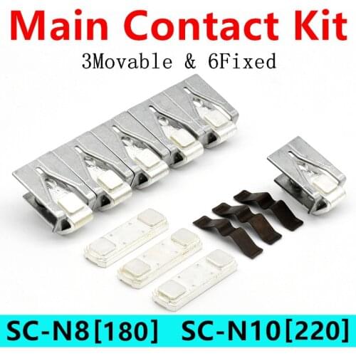 Main Contact Kit For Magnetic Contactor SC-N8 [180] Stationary and Moving Contacts SC-N10 Contact Replacement Spare Accessories