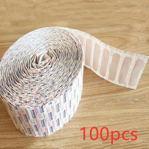 100pcs Band-Aids Waterproof Breathable Cushion Adhesive Plaster Wound Hemostasis Sticker First Aid Kits Band First Aid Bandage