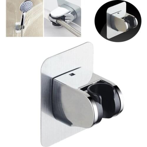 Adjustable Self-adhesive Handheld Plactis Polished Showerhead Holder Wall Mounted Bathroom Shower Holder Bracket