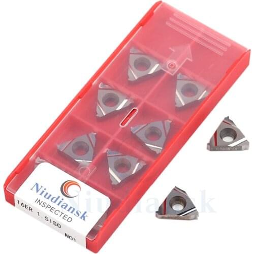 16IR 1.0ISO N01 Thread Turning Tool 16ER 1.25ISO 1.5ISO 2.0ISO 2.5ISO N01 Threaded Carbide Insert 16ER 3.0ISO N01 CNC Lathe Tool