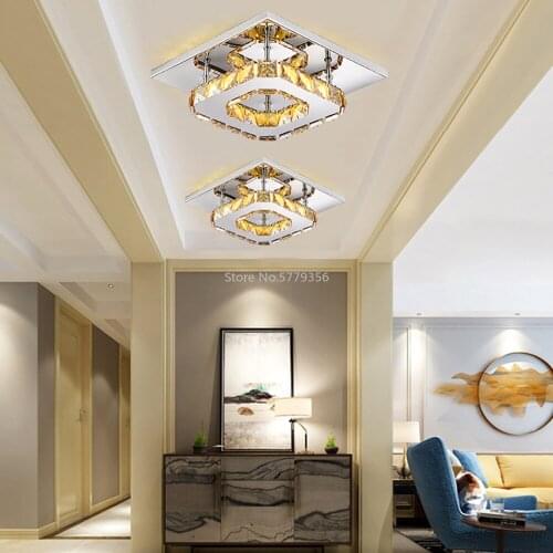 Retro Luxury Modern Lighting Crystal LED Ceiling Lamp Bedroom Ceiling Chandelier Tricolor Dimmable Indoor Ceiling Chandelier