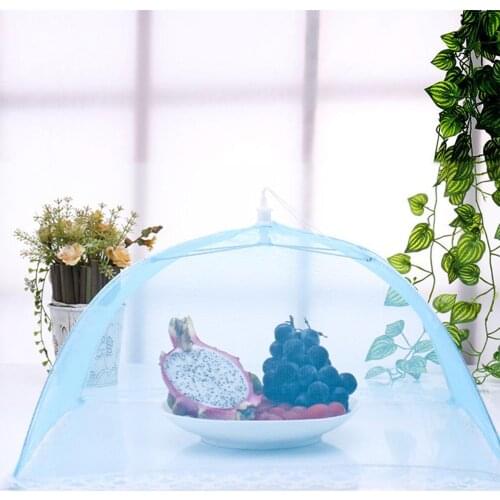 Folding Food Covers Umbrella Shape Mesh Screen Food Large Food Net Kichen Protector Covers Tool Dome Protect Food D4V2