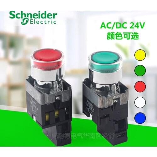 With LED Instantaneous Bulb Button White/green/red/yellow/blue One Normally Open 24 V AC / DC 6 Kv Mounting Diameter 22 Mm 1NO