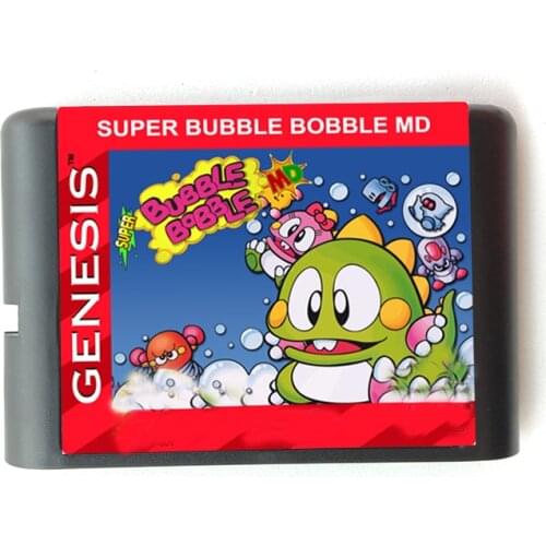 Super Bubble Bobble for 16 bit Sega MD Game Card for Mega Drive for Genesis Video Console