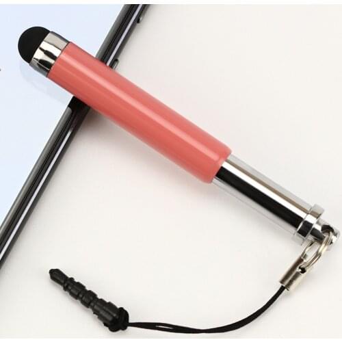 Telescopic pull rod Metral Colorful Retractable Stylus Touch Screen Pen for Android for iphone Mobile Phones Tablet PC Mid 500