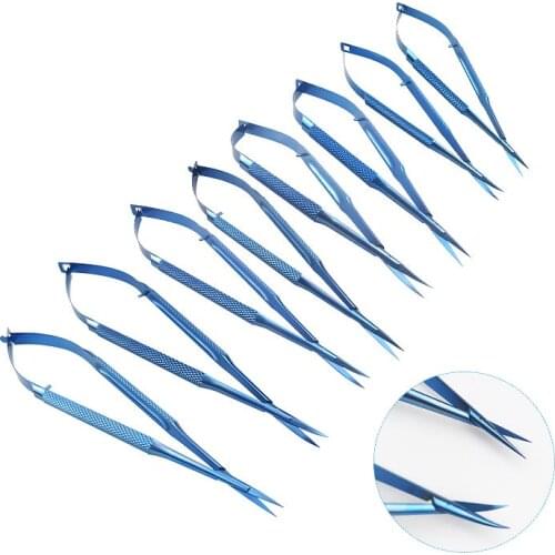 Titanium 12cm-18cm Ophthalmic Castroviejo Micro Cornea scissors tool Ophthalmic Instrument