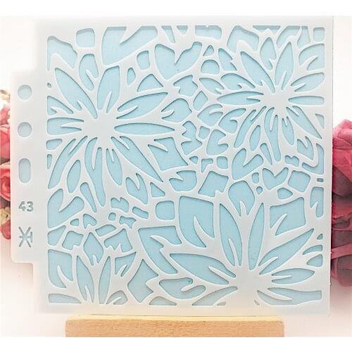 13*14CM Maple leaf shield DIY cake scrapbook stencils hollow Embellishments printing lace ruler Valentines Day Cover template