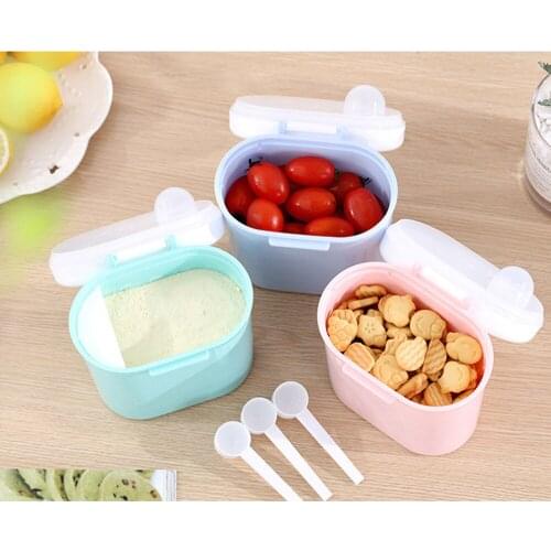 High Capacity Baby Milk Powder Storage Box Double Layer Infants Portable Baby Food Container Feeding Box For Newborn PP Packing