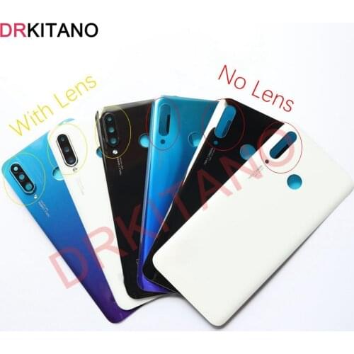 NEW For Huawei P30 Lite Battery Cover Back Glass Nova 4e Rear Housing Door Case+Camera Lens For Huawei P30 Lite Battery Cover