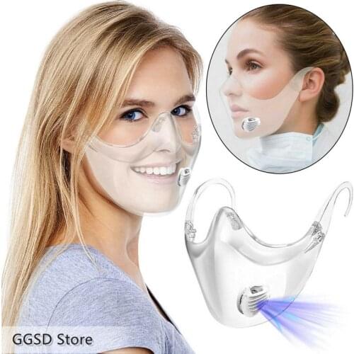 Protective Mask Anti-PM2.5 Reusable Cycling Face Cover Face Shield Anti-Fog Oil Plastic Transparent Mouth Cover Kitchen Tools