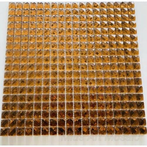 13Faced Brown Diamond Crystal Tile Mosaic