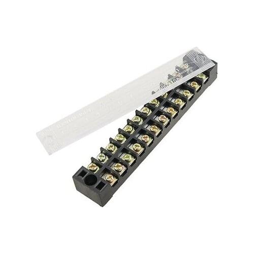 15A Plastic Housing 12 Position Wire Connector Barrier Terminal Block