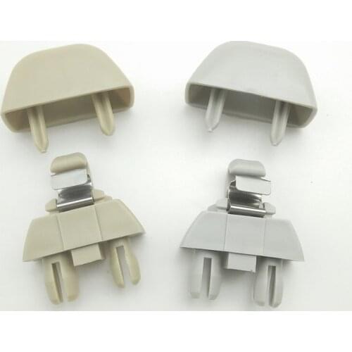 2pcs 2004-2016 for Audi A6 C6 For VW Passat Polo For SKODA Inner Sun Visor Hook Clips Gray 4F0857561 4F0 857 561