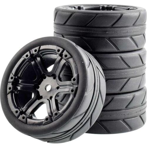 4PCS HPI 1:10 Running Tire 64mm Wheel Tires Soft Rubber Tyre for Hsp 94122 D3 RC Cars DIY Parts