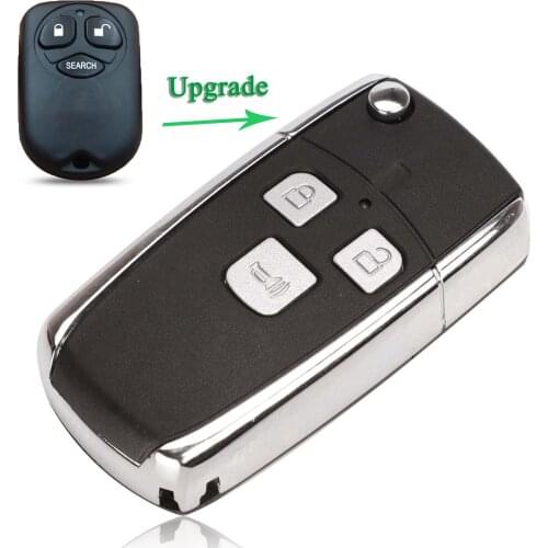 Bilchave 5pcs Modified 3 Button Flip Folding Remote Car Key Shell Fob For Toyota Corolla BYD F3 F3R With Uncut Blade Replacement