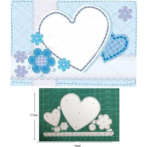 Flower Heart Grass Lawn Frame Metal Cutting Dies for DIY Scrapbooking Paper and Card Making Decorative Embossing Dies Craft dies