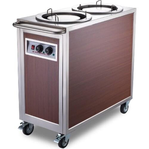 Wood grain buffet plate double head plate insulation car Western restaurant hotel club restaurant machine portable moving 220v