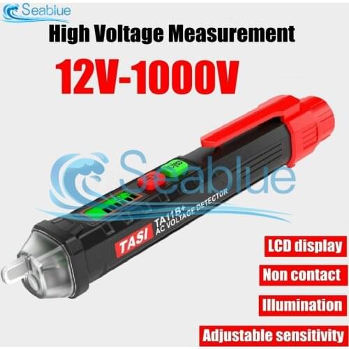 12V-1000V Intelligent Non-contact AC Voltage Test Pencil LCD Digital Multi-function Induction Test Pencil Voltage Detector