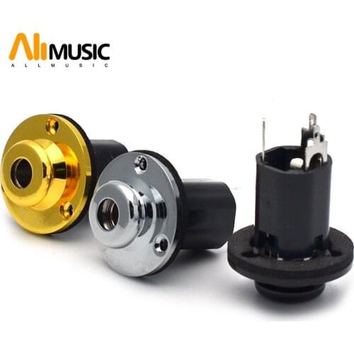 Brass Round End Pin Style 6.35 output Jack for Brass Acoustic Guitar Ukulele Equalizer EQ Pickup output