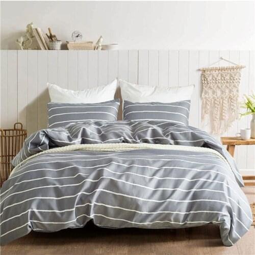 Bygone design Luxury Polyester Black and white stripes Print Summer duvet cover set US King/Queen/Twin duvet quilt cover adulte