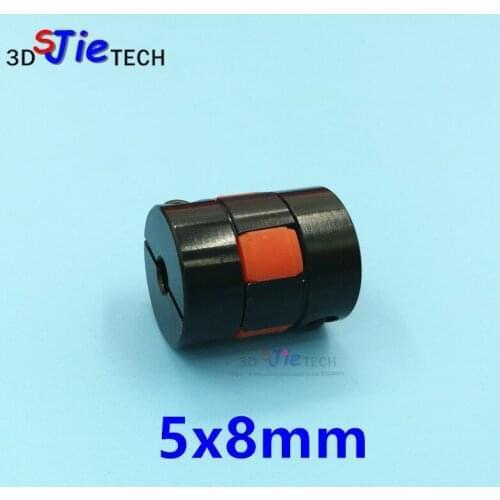 Black Plum blossom coupling 5x8mm D20*L25 for Reprap Wanhao Duplicator 6 D6 3D printer