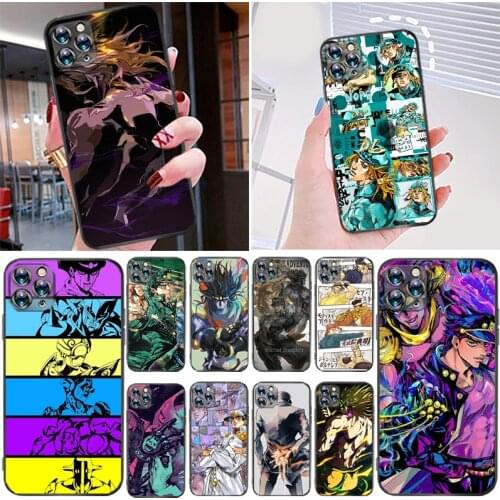 JoJos Bizarre Adventure JoJo Anime Phone Case For iPhone 11 12 XS XR X Pro MAX 6 6S 7 8 Plus SE 2020 Soft TPU Back Cover Funda