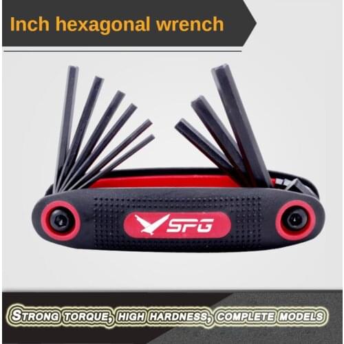 Archery Accessories 9 in 1 Folding Hex Key Set Repairing Tools Bow and Arrow Hunting Hexagon Torque Wrench Tool