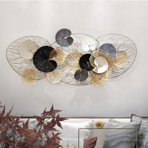 Chinese Luxury Wrought Iron Wall Hanging Decoration Home Livingroom Wall Mural Ornaments Office Store Club Wall Sticker Crafts