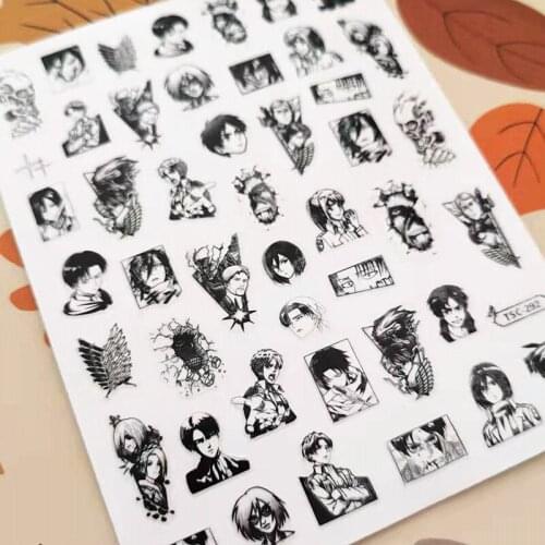 Newest TSC series 292 design 3d nail sticker decal export Japan rhinestiones DIY decorations for nail wraps