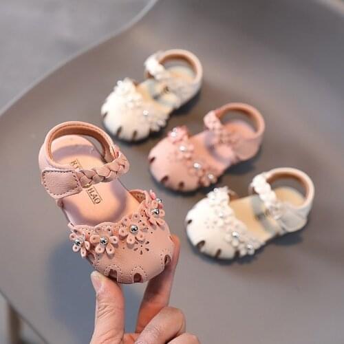 2021 Trendy Baby Girl Summer Casual Shoes Toddler Girl Sandals Floral Newborn Cute Shoes Zapatos De Verano Bebe Recien Nacido