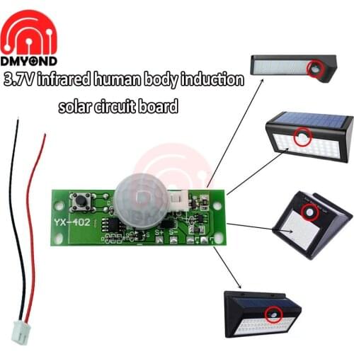 3.7V DIY Solar Lamp Board Control Sensor Night Light Module Controller Module Infrared Human Body Induction Solar Circuit Board