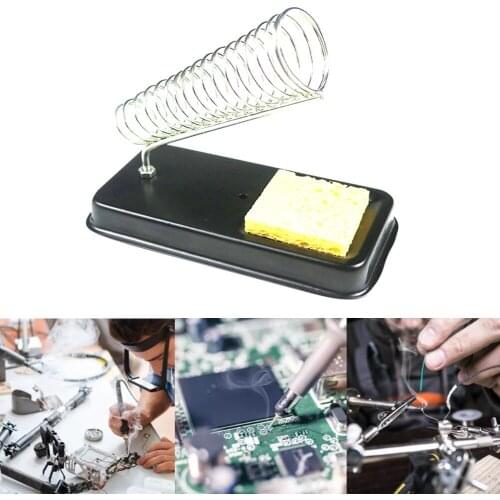 1pcs Electric Soldering Iron Stand Holder With Welding Cleaning Sponge Pads Generic High Temperature Resistance