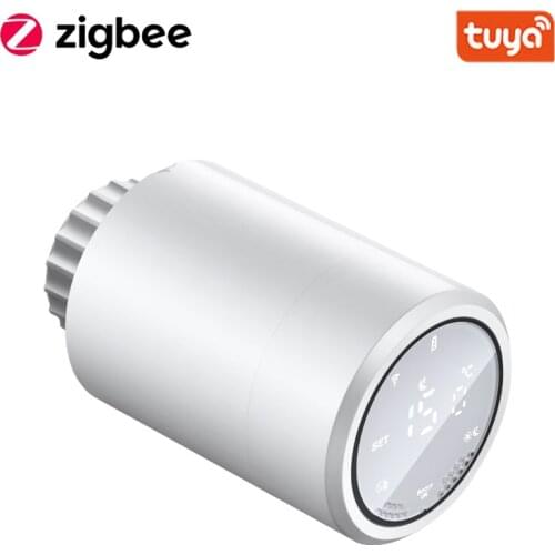 Tuya Smart ZigBee Radiator Actuator Programmable Thermostat Thermostatic Radiator Valve Temperature Controller Support Alexa
