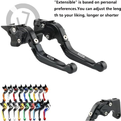 With Logo For Yamaha XSR 900 XSR900 ABS 2016-2018 Red And Titanium Adjustable Folding CNC Extender Motorcycle Brake Clutch Lever