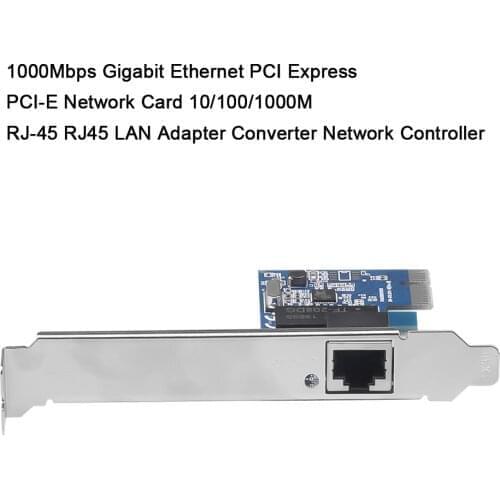 1000Mbps Gigabit Ethernet PCI-E Network Card PCI Express 10/100/1000M RJ45 LAN Adapter Converter For Desktop PC