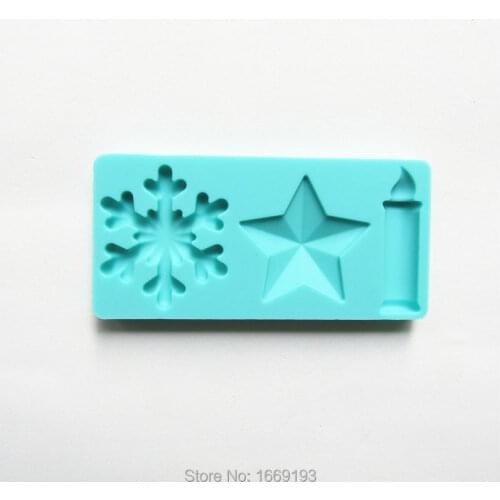 Snowflake Star Candle Shape Sugarcraft Cake Decorating Fondant Tools Cookies And Muffins Craft Molds,Direct Selling