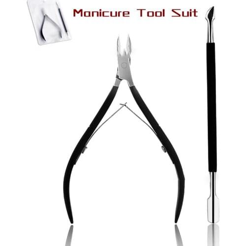 Cuticle Trimmer with Cuticle Pusher Cuticle Remover Cuticle Nipper Professional Stainless Steel Cuticle Cutter TSCM1