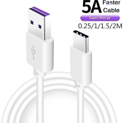 Type C USB Cable 5A Fast Charging Data Charger Cables for Android Mobile Phone Cell Phone Type C Usb Cable