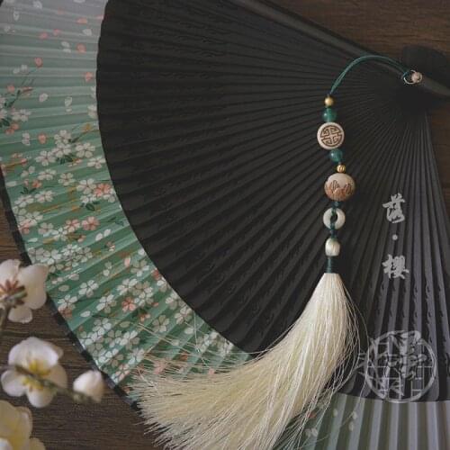 Handmade vintage natural Bodhi Pendant hanfu dress Fan chi-pao Pendant Hanging decoration Box packing