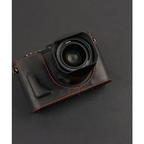 High Quality Handmade Genuine Real Leather Half Camera Case Bag Cover for LEICA Q/QP