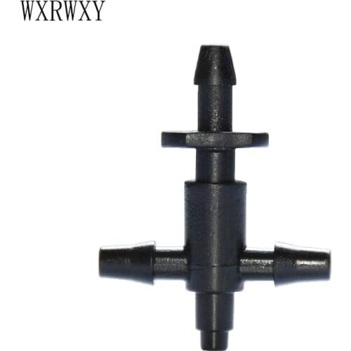 Wxrwxy Dripper Tee Water diverter Drip irrigation 3 way Connector drip arrow adapter 3/8 barbed connector 50 pcs