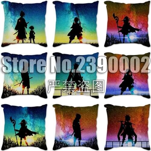 Japanese Cartoon Cushion Cover Throw Pillow Case Black and White Home Decorative Pillowcase Party Cushion Covers Pillow Cover