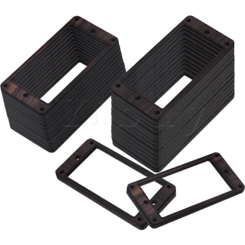 Yibuy 20xWood Color Maple Wood Pickup Mounting Rings Set for Electric Guitar Humbucker