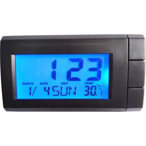 1 Pc Car Thermometer With Backlight Function Digital Clock Car Electronics Indoor Temperature LCD Display Gauge
