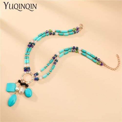 10 Styles Boho Multiple Layers Pendant Necklaces For Women Fashion Gold Chain Necklace Vintage Multi-element New Jewelry Gift