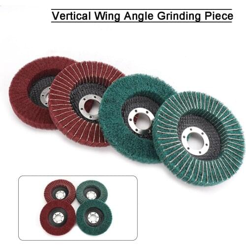 115mm 4.5” Nylon Fiber Flap Polishing Wheel Disc Angle Grinder 22mm Bore Wood Metal Buffing 120# 180# 240# 320