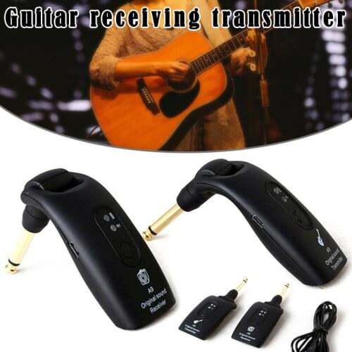 2.4GHz Wireless Guitar System Transmitter A9 Receiver Built-in Rechargeable Accessories WHShopping